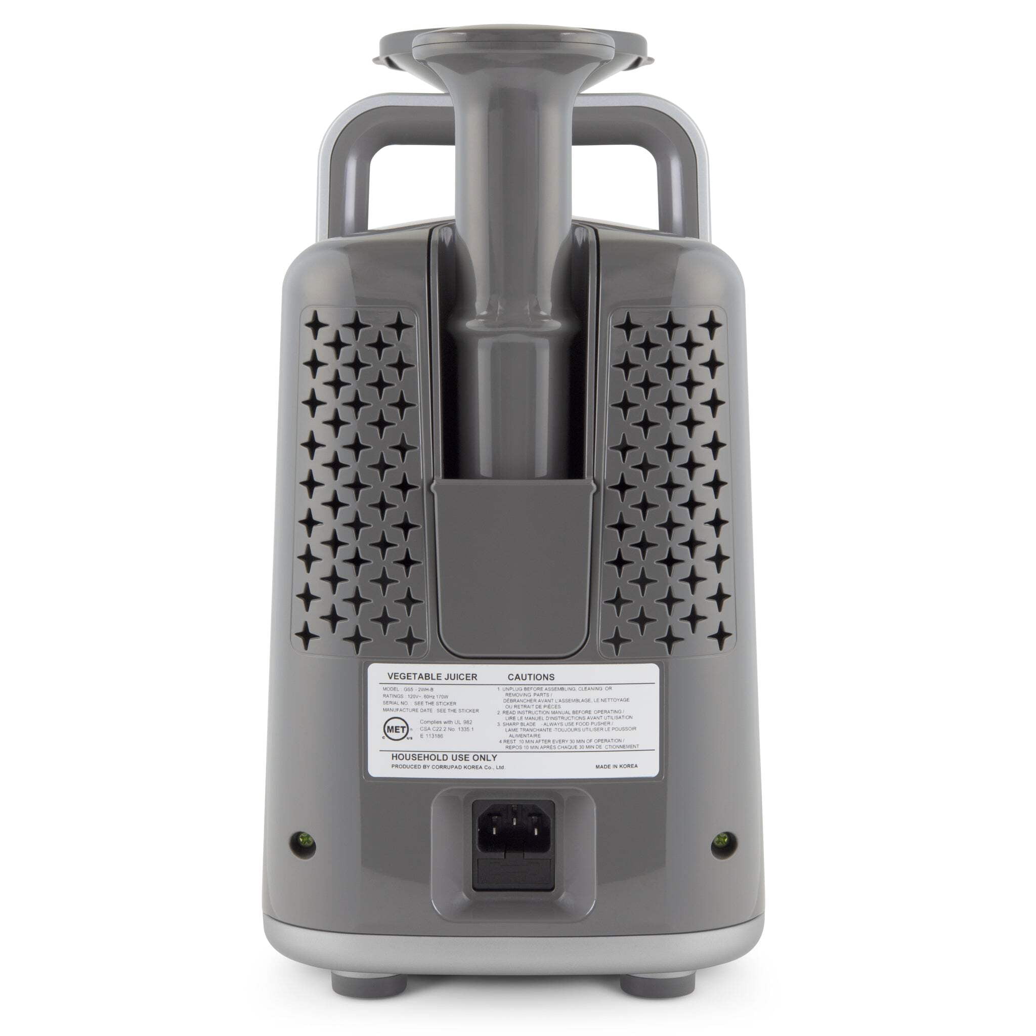 Tribest Greenstar® 5 All Stainless Steel Twin Gear Cold Press Masticating Juicer White