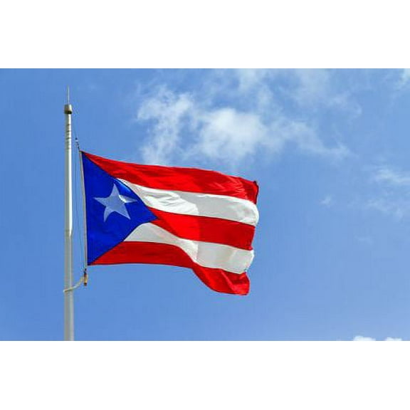 Puerto Rico Embroidered 2'X3' Flag Rough Tex® 150D