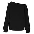 thumbnail image 4 of KyCheLot Women's Off Shoulder Sweatshirt Casual Long Sleeve Oversized Pullover Going Out Tops, 4 of 6