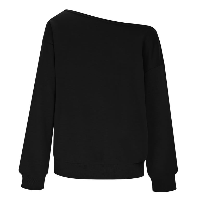 Womens Tops, Womens Off Shoulder Sweatshirt Drop Shoulder