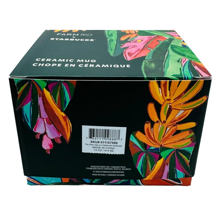 Starbucks x FARM Rio 2025 Lenço Azulejo Mug, 14 oz, Ceramic Coffee