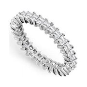 Fine Jewelry Vault UBAGSQ250CZ229 2.5 CT CZ Eternity Band in Sterling Silver, 26 Stones