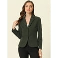 thumbnail image 2 of DARING DIVA Women's Office Work Lapel Collar Stretch Blazer XL Army Green, 2 of 6