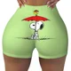 thumbnail image 3 of Pantalones cortos de ciclismo para entrenamiento de voleibol con paisaje de Van Gogh personalizado de Snoopy y Charlie Brown Pantalones cortos de yoga para gimnasio de Peanuts para mujer, 3 of 5