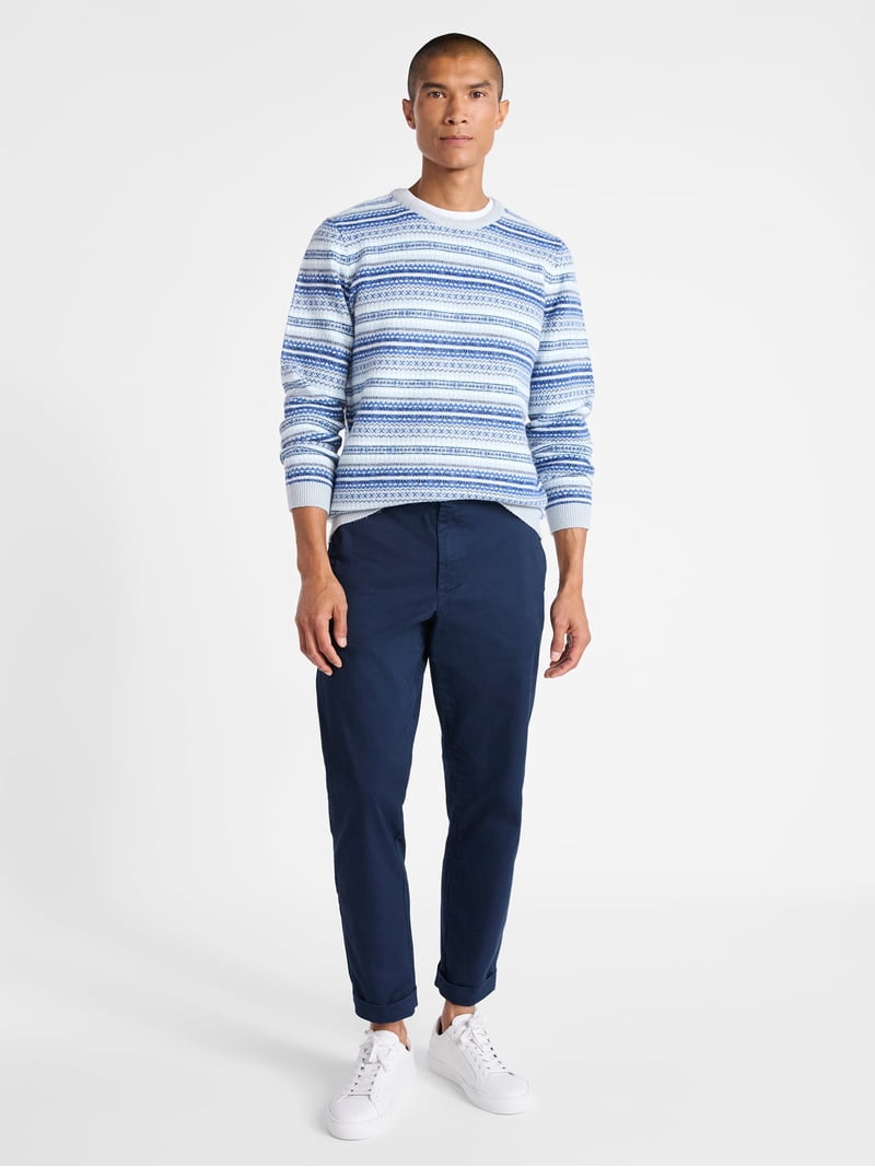 Free Assembly Men's Cotton Chino Pants Sizes 29 to 42 Mid-Rise