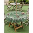 thumbnail image 5 of Outdoor Tablecloth with Umbrella Hole Zipper Green Bohemia Round Tablecloth 54" Waterproof Outside Table Cloth Vintage Abstract Ethnic Geometric Art Patio Table Cover Tablecloths for Picnic Party, 5 of 8