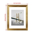 thumbnail image 5 of Scholartree 2PACK 11x14 Picture Frame , Display Photo 11x14 Matted to 8x10 Wall Frame Frame, Gold, 5 of 8