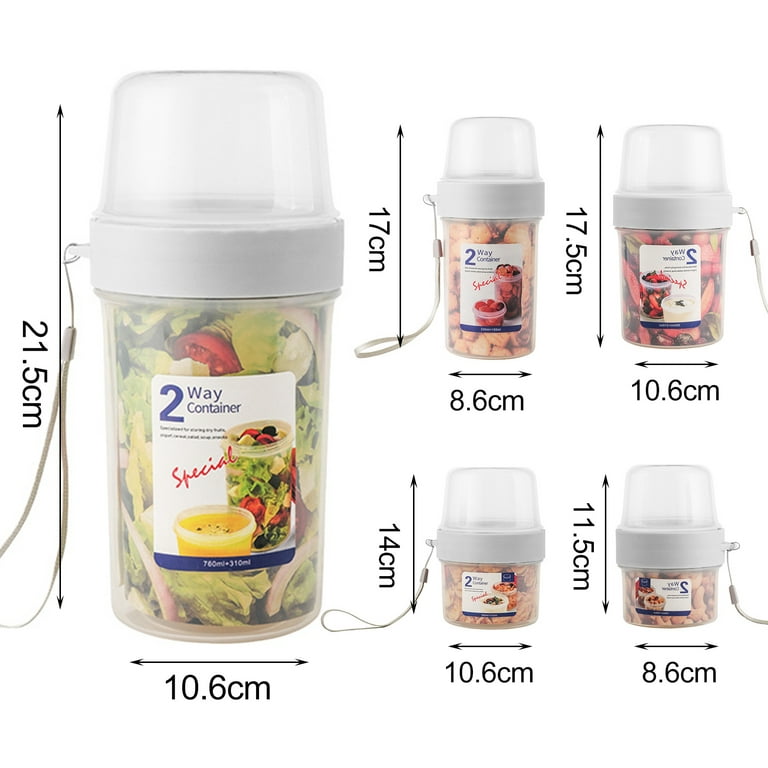 Signora Ware Reusable Airtight Food Prep Storage Containers with Lids, Set  of 6 1.3-oz 