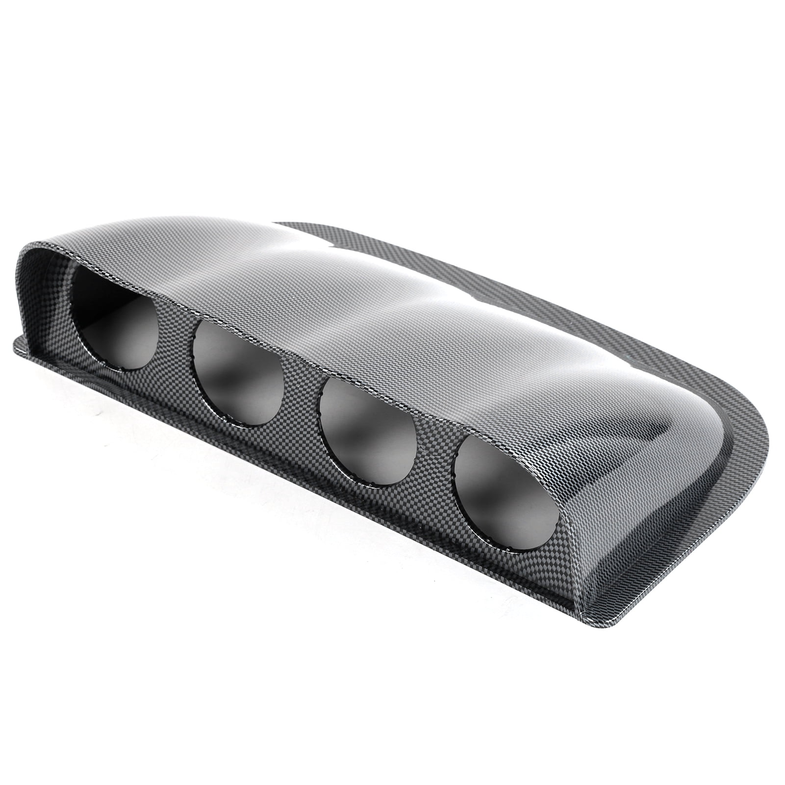 52mm 3-Triple Gauge Pillar Pod Mount – Universal Black Carbon For Car SUV – Left Hand Drive