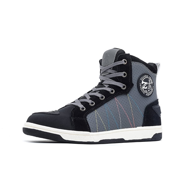 Botas de moto transpirables para todas las estaciones - Zapatillas de ciclismo de moto unisex,Negro,45