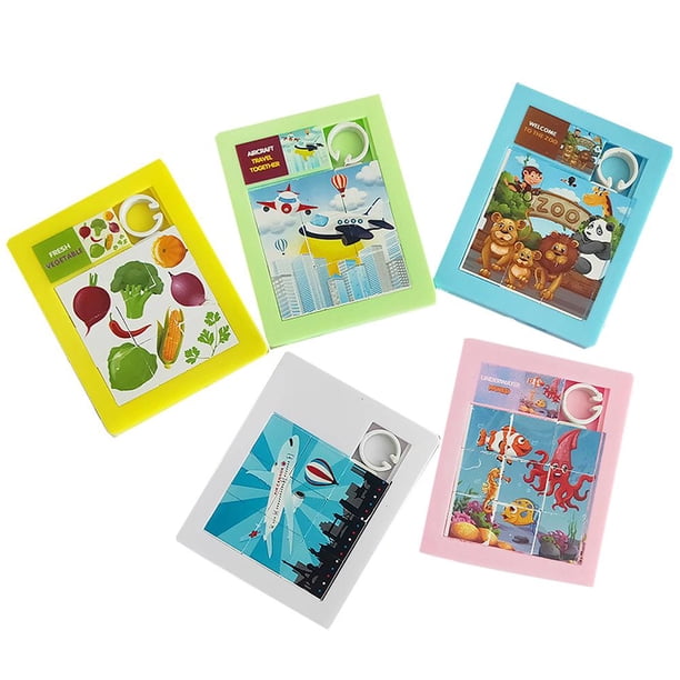 Dibujos animados DIY 9 Grid Flat Jigsaw Juego de rompecabezas en movimiento Juguete Niños Regalos Juguete educativo Tmvgtek juguetes de los niños