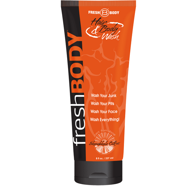 FRESH BODY Hair & Body Wash 8 oz Bottle! All-in-One Wash w/ Detoxifying