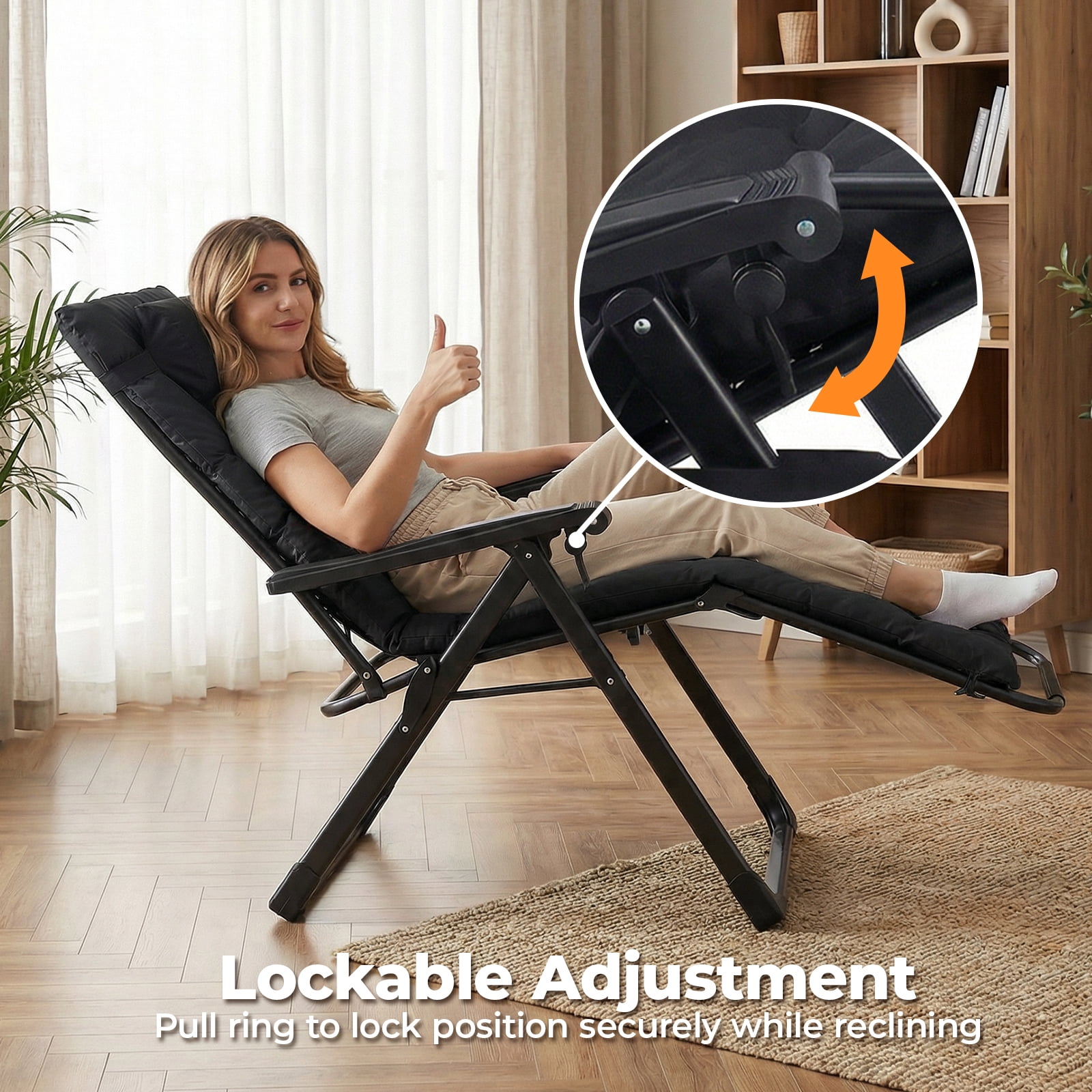 Alvantor Portable Zero Gravity Chair with Ergonomic Design and 440 lbs Capacity