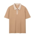 thumbnail image 4 of pstuiky Camisas de vestir de manga corta para hombre, Camisa de manga corta con cuello vuelto y cremallera informal de color liso para hombre camisas casuales para hombre m, 4 of 7