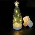 thumbnail image 3 of Artificial Christmas Tree LED Sisal Trees with Wood Base Miniature Tree Scenes for Christmas Party Decor, 3 of 7