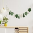 thumbnail image 6 of perfk Boho Macrame Leaves Wall Hanging Photo Display Macrame Wall Decor Leaf Tapestry Green, 6 of 8
