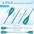 thumbnail image 2 of Kayak Paddle,KOETSU 2-in-1 Aluminum Alloy Boat Paddle Oars, Adjustable Canoe Board Paddles SUP Paddle Detachable 4 Piece, 85in,Green, 2 of 11