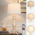 thumbnail image 2 of Lámpara Cinkeda Vintage de Mesa 29" con Puertos USB y Enchufe de Corriente, 2 of 7