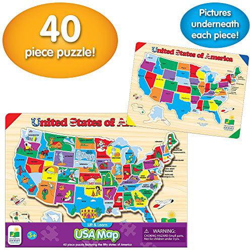 the learning journey lift & learn usa map puzzle