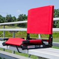 thumbnail image 4 of Chaise de Stade Changeur de Jeu Portable Pliable en Toile Coussin de Gradins Siège, Rouge, 4 of 4