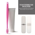 thumbnail image 4 of Shisuyan 2Pcs Toothbrush Protective Cover Portable Toothbrush Case Capsule Case for Travel Outdoor As Shown, 4 of 9