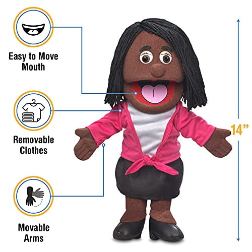 14" Barbara, Black Mom / Teacher, Hand Puppet