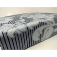 thumbnail image 3 of DaDa Bedding Navy Blue Floral Striped Jacquard Fitted Flat Sheets & Pillow Cases Set - Full - 4-Pieces, 3 of 4