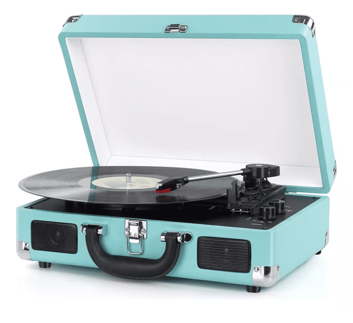 Tocadiscos Con Bluetooth Usb Reproductor De Discos De Vinilo Azul