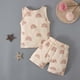thumbnail image 4 of Conjunto De Dos Piezas Para Bebés, Niños Y Niñas, Sin Mangas, Con Estampado De Cactus Arcoíris, Pantalones Cortos, Camiseta Sin Mangas Odeerbi LM103-9870, 4 of 7