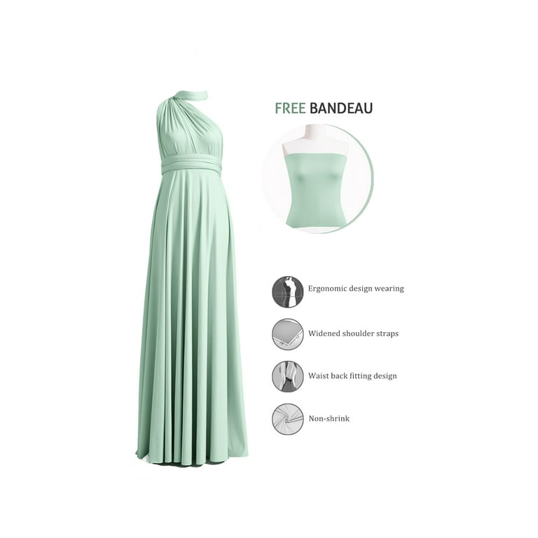 princess polly baby blue dress HYwys Infinity Dress with Bandeau Convertible Bridesmaid Dress Long Multi  Way Dress Twist Wrap Dress