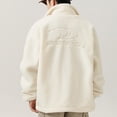 thumbnail image 5 of Maoxin Jackets for Men Vintage Warm Solid Color Zipper Pocket Long Sleeved Casual Jacket White M, 5 of 5