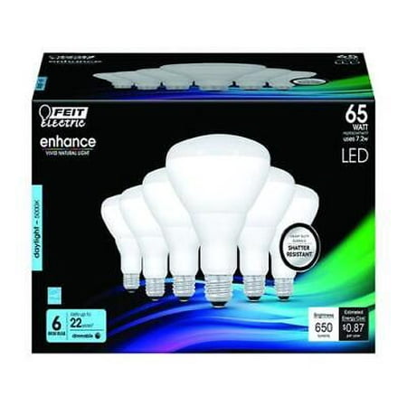 

Feit Electric Enhance BR30 E26 (Medium) LED Bulb Daylight 65 Watt Equivalence 6 pk