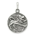 thumbnail image 1 of FB Jewels Sterling Silver Polished Antique Finish Leo Horoscope Pendant, 1 of 4