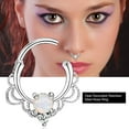thumbnail image 2 of Harhinhe Nose Nostril Ring Stud Hoop Stainless Steel Body Piercing Jewelry 16G (Silver), 2 of 8
