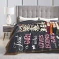 thumbnail image 4 of Wijzvio Just A Girl Who Loves Books And Cats Throw Blanket Soft Fuzzy Fleece Blanket For Couch Bed Living Room Decoration 60"X50", 4 of 9