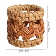 thumbnail image 3 of Handwoven Rattan Napkin Rings Mixed Style Wicker Serviette Set for Dinner Parties, Weddings, and Everyday Table Decoration, 3 of 6