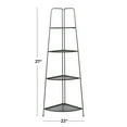 thumbnail image 4 of DecMode 22" x 27" Black Metal Indoor Outdoor Tall Folding 4 Shelves Bakers Rack, 1-Piece, 4 of 10