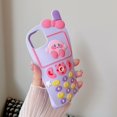 thumbnail image 1 of (See the title for the phone case model)Retro Phone Kirby Case for iPhone X/Xs,Including mobile phone beads.3D Cute Cartoon Kawaii Purple Kirby Retro Phone Shape, 1 of 1