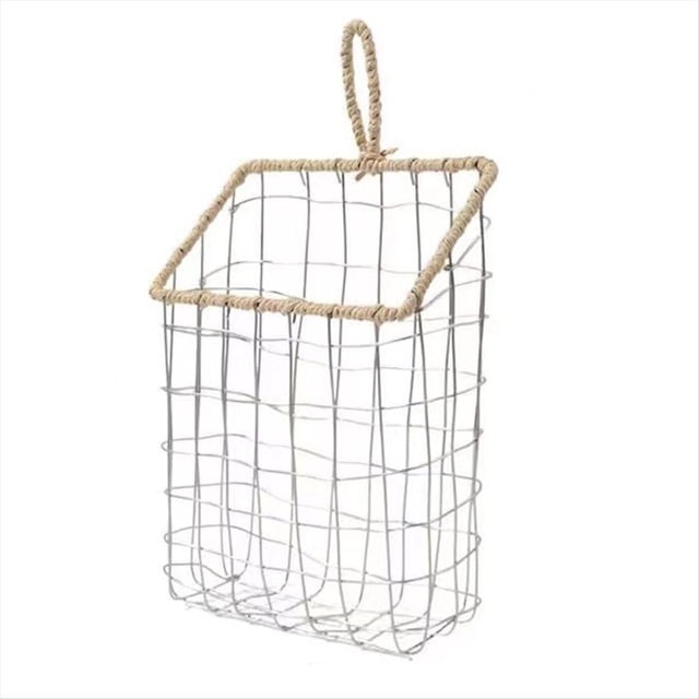 Estantería de Pared de Hierro Forjado para Colgar en la Pared, Tipo Estantería de Almacenamiento, Revistero de Pared, Canasta Colgante Pequeña Sencilla para Sala de Estar B
