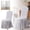 D, variant on Stretch Dining Chair Covers with Ruffled Skirt Slipcovers for Kitchen Chairs Soft Breathable Seat Cushions with Ties Elegant Washable Furniture Protectors for Home Hotel Banquet Party Wedding