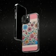 thumbnail image 6 of DistinctInk Clear Hybrid Case for Apple iPhone 13 Mini (5.4" Screen) - Playful Cartoon Spring Flowers on Pink - Raised Bezel Screen Guard, 6 of 8