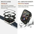thumbnail image 4 of Fit for Apple Watch Series 9/8/7 41mm Case Bumper with Screen Protector, [Matte Metal Aluminum Bezel][Soft TPU Bumper] Anti-Scratch & Military-Grade Cover for iWatch Series 9/8/7 41mm,Black, 4 of 10