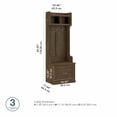 thumbnail image 2 of Woodland Engineered Wood Hall Tree with Shoe Bench, Ash Brown, 2 of 9