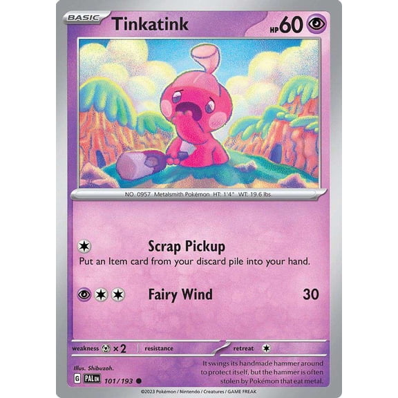 Pokemon Paldea Evolved Common Tinkatink #101