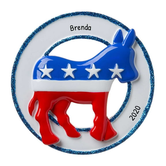 Personalized Patriot Christmas Ornament 2024 Donkey Keepsake 1 Count - Ornaments by Elves