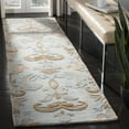 thumbnail image 3 of SAFAVIEH Soho Savannah Wool Runner Rug, Light Blue/Multi, 2'6" x 8', 3 of 10