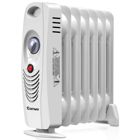 Mini Oil Filled Radiator - 700W Portable Mini Electric Oil Filled Radiator Heater Safe