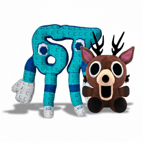 Brainrot 67 Blue Plush,99 Nights In the Forest Plush Toys,10 67 Deer Stuffed Animals Toys, for Fans, Soft, Collectible Game Plush, for Birthday Christmas New Year Gift