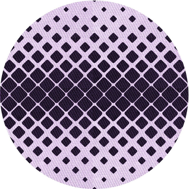 Ahgly Tapis Rond Lavable en Machine Intérieur Transitionnel Fleur Rose, 3 Pieds Rond