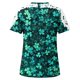 thumbnail image 4 of Puntoco Liquidación de blusas cortas para mujer, blusas con cuello redondo y manga corta con estampado para mujer, 4 of 5